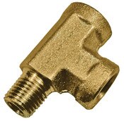 1/4" Oxygen Street Tee Brass Fitting 2400 PSI